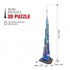 CubicFun 3D PUZZLE LED Burj Khalifa 